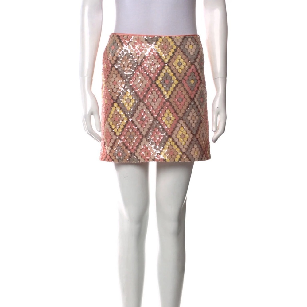Nwot Caroline Constas Diamond Pattern Sequin Mini… - image 2